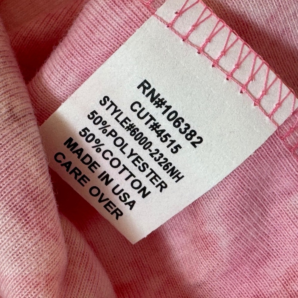 Xcit USA Women's 1X Pink Tie Dye Floral Rhinestone 3/4 Sleeve Top 6000-2326NH - Picture 4 of 5
